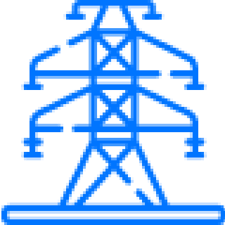 Ilustração 2d de uma torre de energia