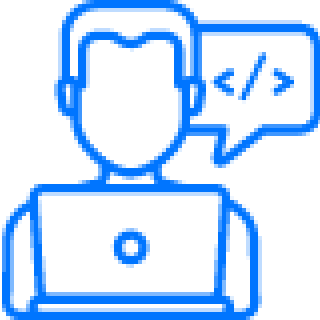 Ilustração 2d de uma pessoa em frente a um laptop, pensando em um projeto